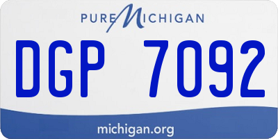 MI license plate DGP7092