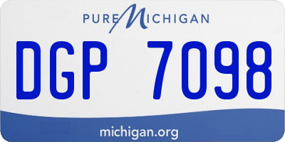 MI license plate DGP7098