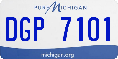 MI license plate DGP7101