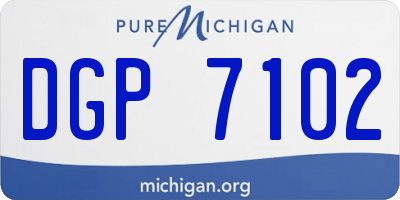 MI license plate DGP7102