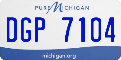 MI license plate DGP7104