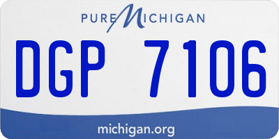 MI license plate DGP7106