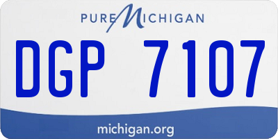 MI license plate DGP7107