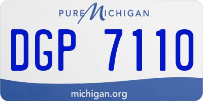 MI license plate DGP7110