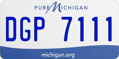 MI license plate DGP7111