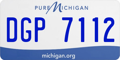 MI license plate DGP7112