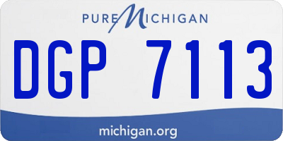 MI license plate DGP7113