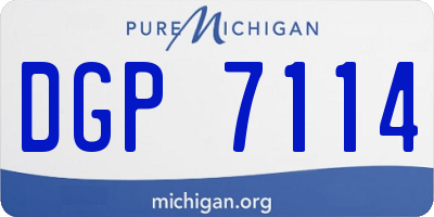 MI license plate DGP7114