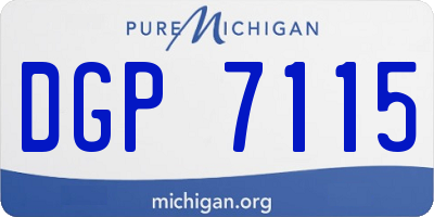 MI license plate DGP7115