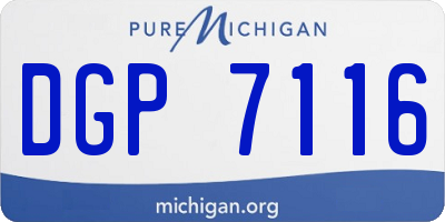 MI license plate DGP7116