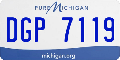 MI license plate DGP7119