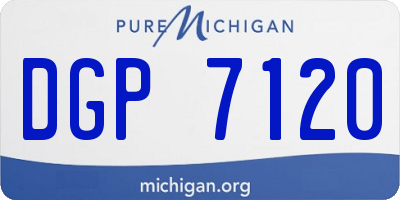 MI license plate DGP7120