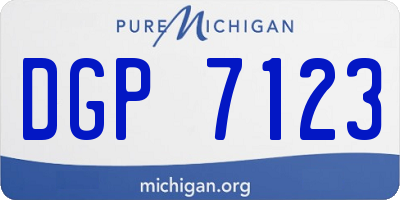 MI license plate DGP7123
