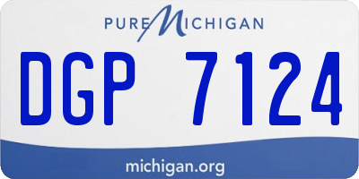 MI license plate DGP7124