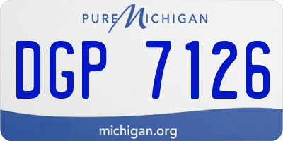 MI license plate DGP7126