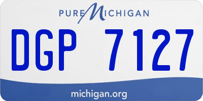 MI license plate DGP7127