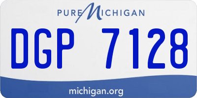 MI license plate DGP7128