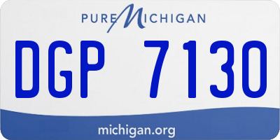 MI license plate DGP7130