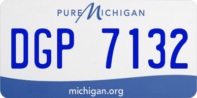 MI license plate DGP7132
