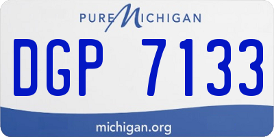 MI license plate DGP7133