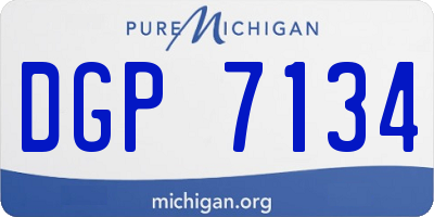 MI license plate DGP7134