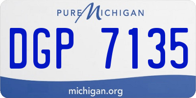 MI license plate DGP7135