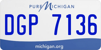 MI license plate DGP7136
