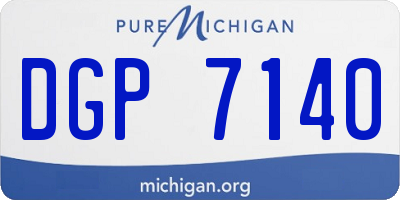 MI license plate DGP7140