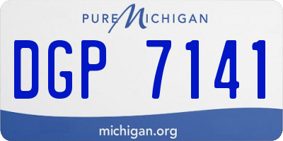 MI license plate DGP7141
