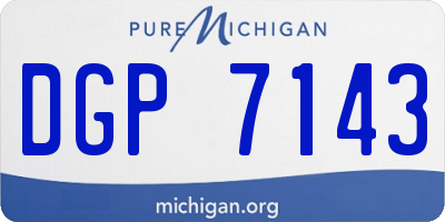 MI license plate DGP7143