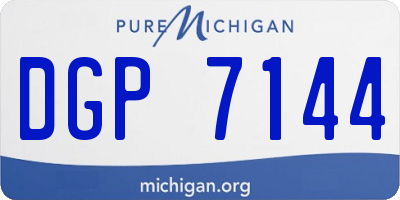 MI license plate DGP7144