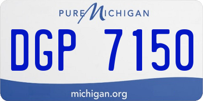 MI license plate DGP7150