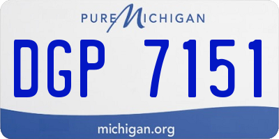 MI license plate DGP7151