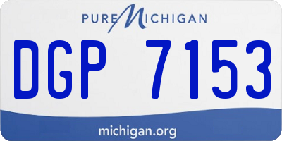 MI license plate DGP7153