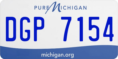 MI license plate DGP7154