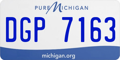 MI license plate DGP7163