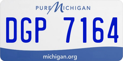 MI license plate DGP7164