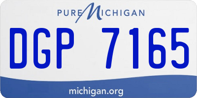 MI license plate DGP7165