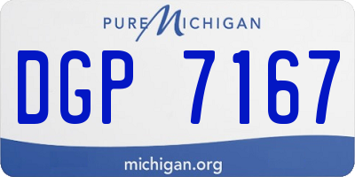 MI license plate DGP7167