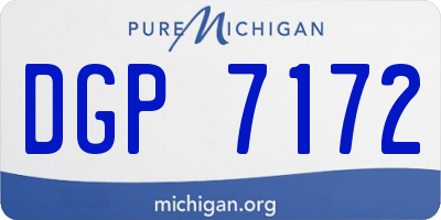 MI license plate DGP7172