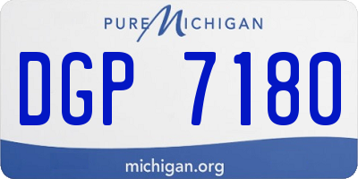 MI license plate DGP7180