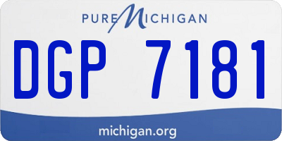 MI license plate DGP7181