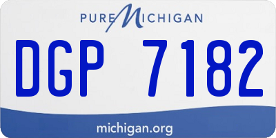 MI license plate DGP7182