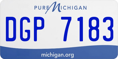 MI license plate DGP7183