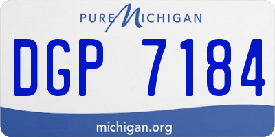 MI license plate DGP7184
