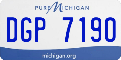 MI license plate DGP7190
