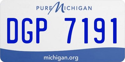 MI license plate DGP7191