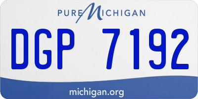 MI license plate DGP7192