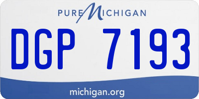 MI license plate DGP7193