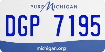MI license plate DGP7195